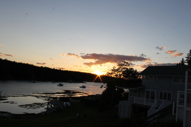 Sunset at the cottages